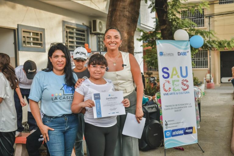 DASE EP y Fundación La Casita certificaron a 30 niños de sauces 3 y sauces 4 en arte y cultura